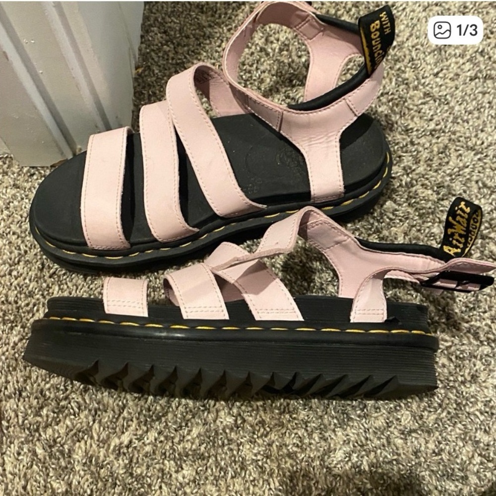 Dr. Martens Air Wair Pink Strappy Sandals